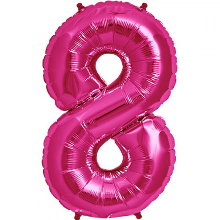 #8 Jumbo Foil Number Balloon - Party Werks Geelong